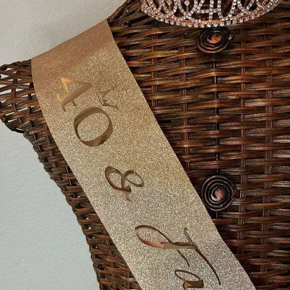 40th birthday princess sash and crown 40 and fabulous - Picture 3 of 7